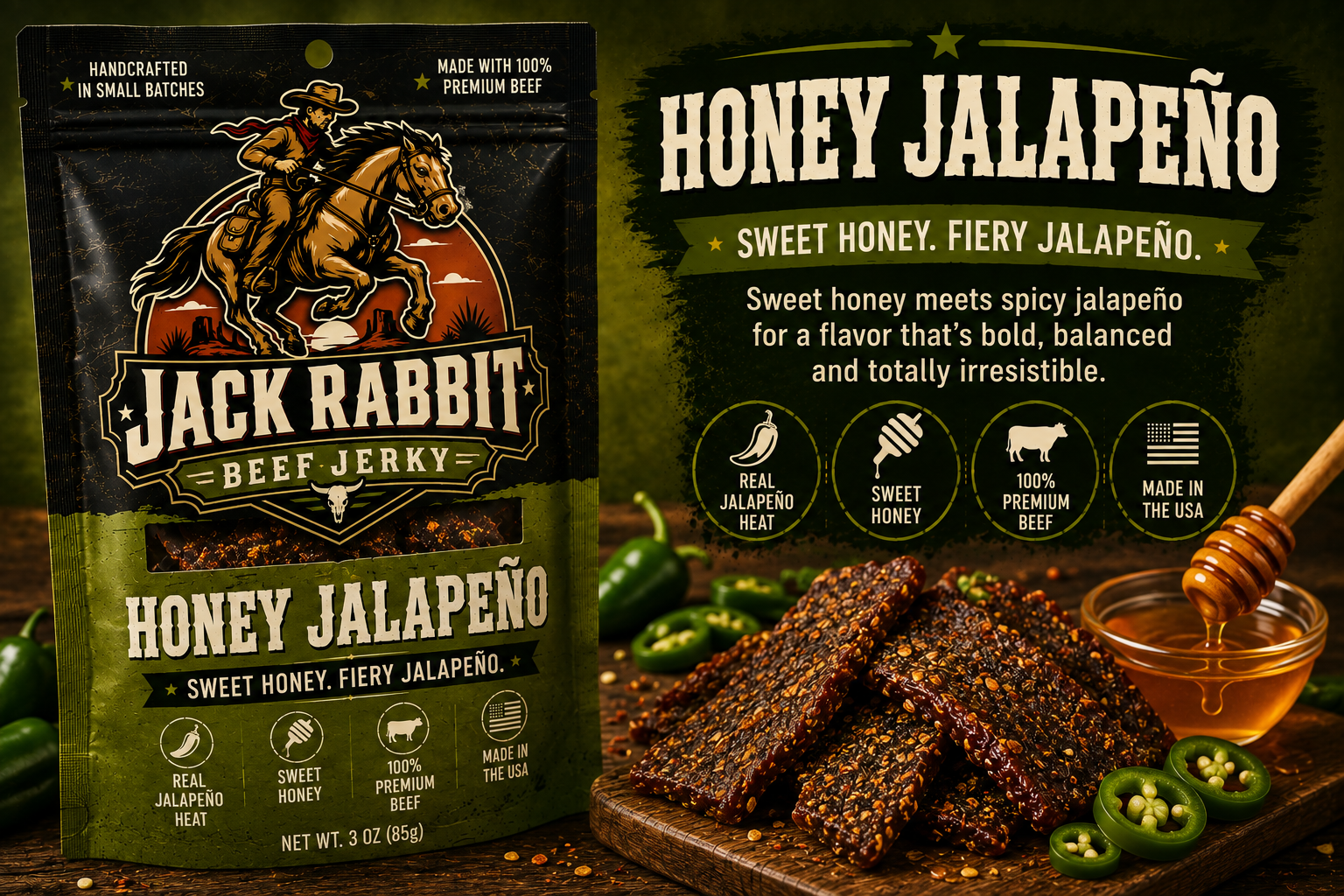 Honey Jalapeño beef jerky